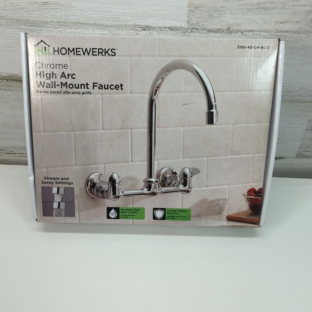 Homewerks Worldwide 2-Handle Standard Kitchen Faucet with Gooseneck Spout